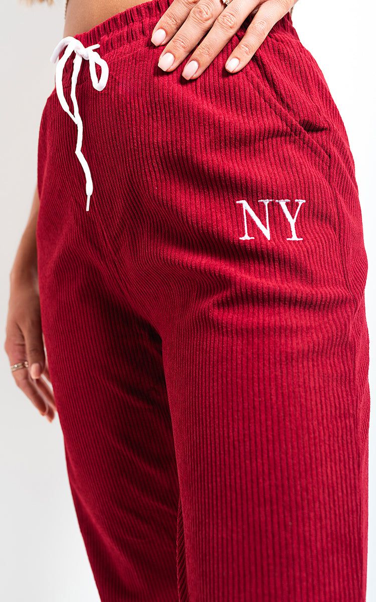 High Waisted Drawstring Trouser with Pockets - Black River UK