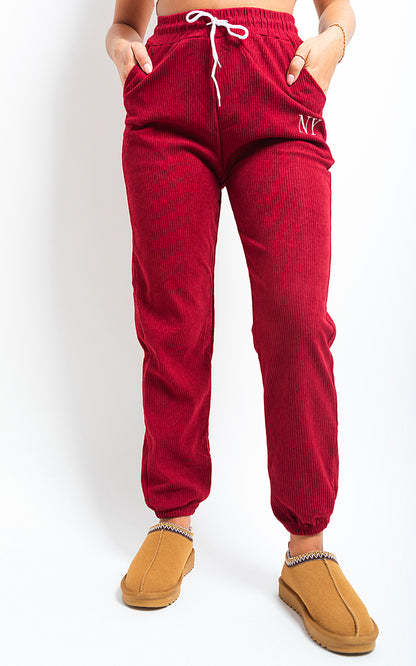 High Waisted Drawstring Trouser with Pockets - Black River UK