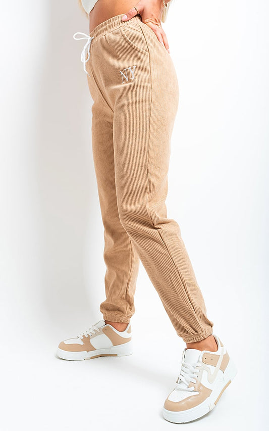 High Waisted Drawstring Trouser with Pockets - Black River UK