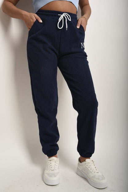 High Waisted Drawstring Trouser with Pockets - Black River UK