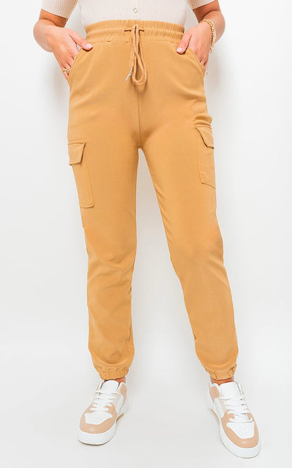 Size Frankie Cargo Pocket Trouser with Drawstring - Black River UK
