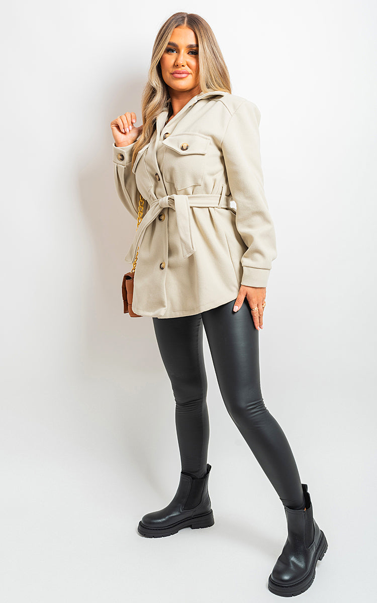 Belted Shacket - Black River UK