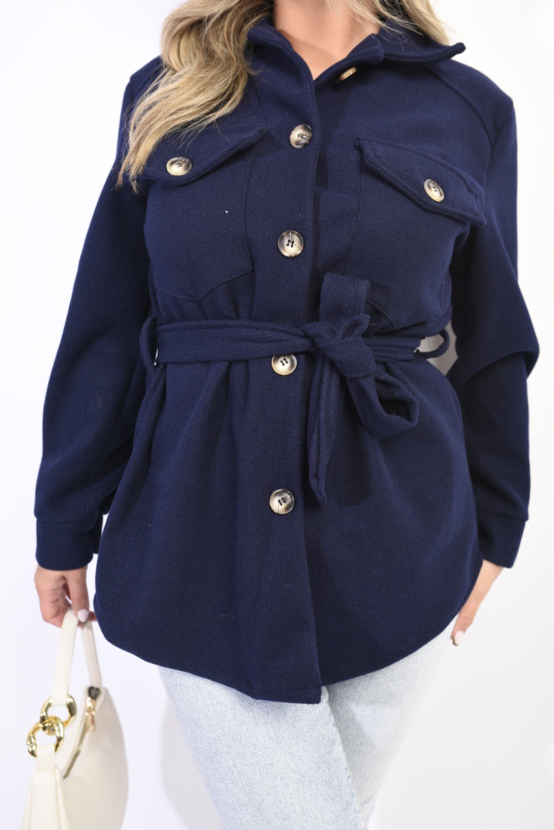 Belted Shacket - Black River UK