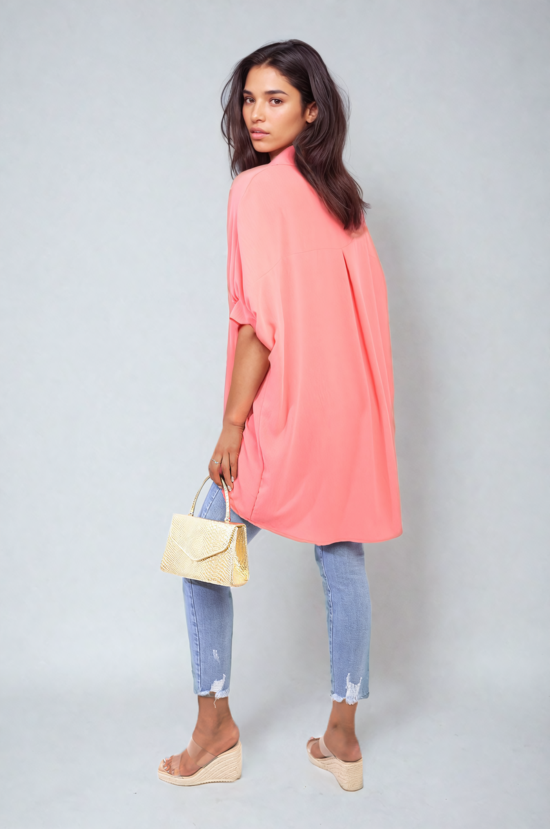 Balloon Sleeve Oversized Top - Black River UK