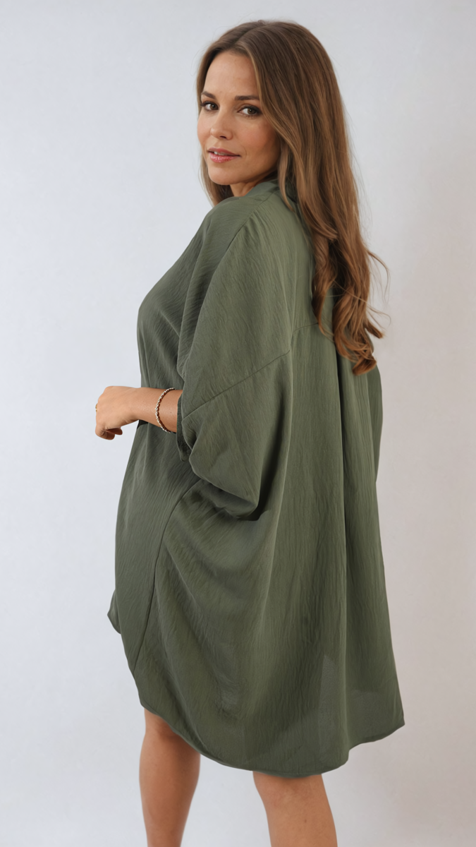 Balloon Sleeve Oversized Top - Black River UK