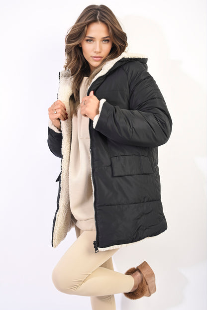 Reversible Padded Jacket - Black River UK