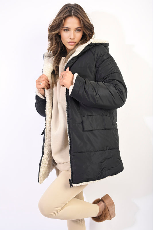 Reversible Padded Jacket - Black River UK