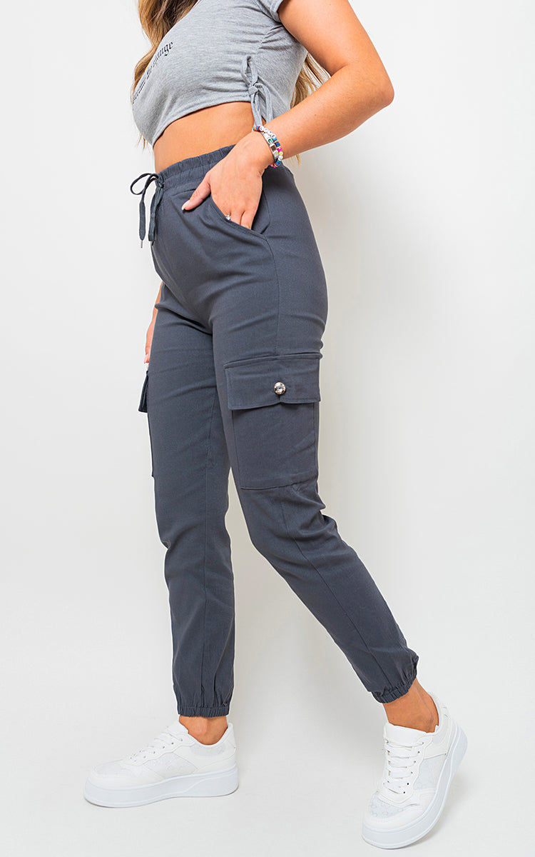 Pocket Side Cargo Trouser - Black River UK