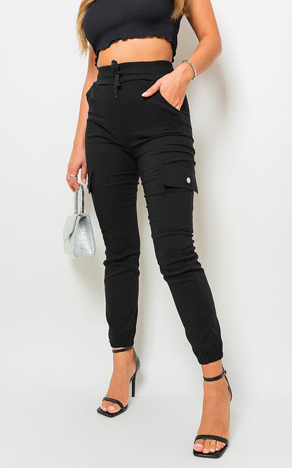 Pocket Side Cargo Trouser - Black River UK