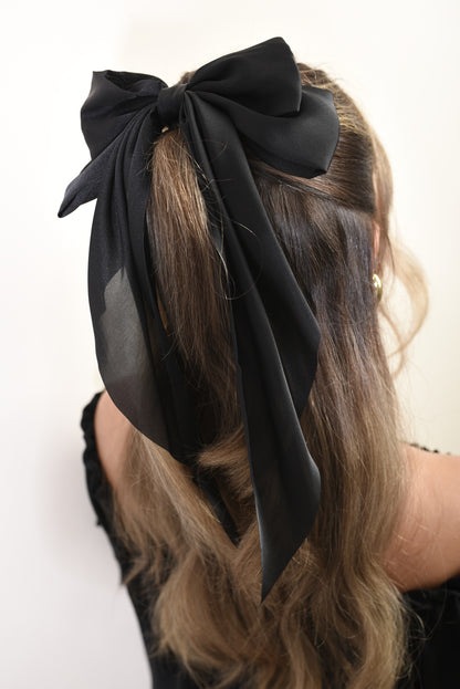 Elegant Big Bow Hair Clips - Black River UK